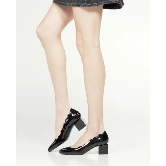 AGL Angie Wave Patent Leather Pump Womens Shoes Sz US6 New - Picture 3 of 16